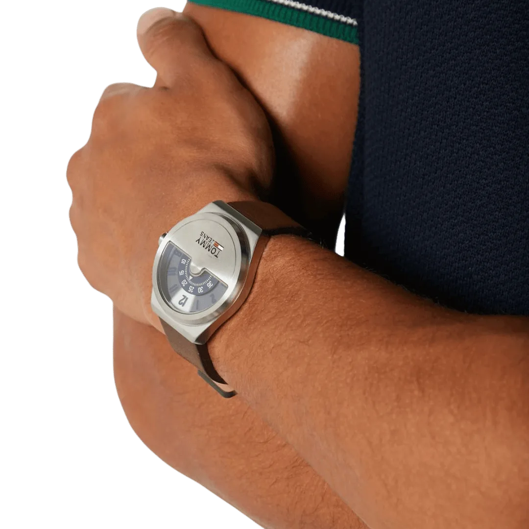 Original Tommy Hilfiger Men's Leather Analog Wrist Watch 1791772-Brown Strap with Blue Dial-42mm-7 Original Tommy Hilfiger Men's Leather Analog Wrist Watch 1791772-Brown Strap with Blue Dial-42mm-7