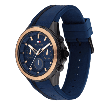 Original Tommy Hilfiger Men's Multi Dial Quartz Watch with Silicone Strap 1791860-2