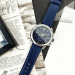 Original Tommy Hilfiger Men’s Multifunction Stainless Steel Case and Leather Strap Watch Color Navy Model 1792063 Navy-1