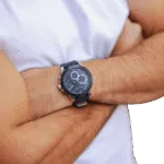 Original Tommy Hilfiger Men’s Quartz Multifunction Stainless Steel and Leather Strap Watch Color Black Model 1791894 black Quartz Watch-1