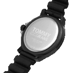 Original Tommy Hilfiger Men’s Quartz Plastic and Silicone Strap Watch Color Black Model 1792001 Black Casual-45mm-1