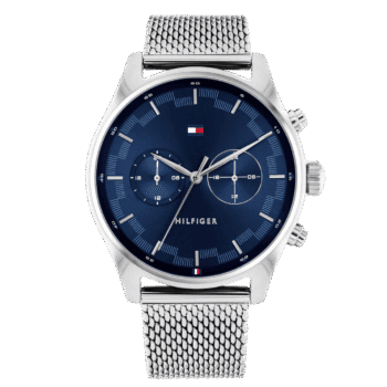 Original Tommy Hilfiger Men's Quartz Watch with Stainless Steel Strap Silver 22 Model 1710420-1