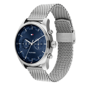 Original Tommy Hilfiger Men's Quartz Watch with Stainless Steel Strap Silver 22 Model 1710420-2