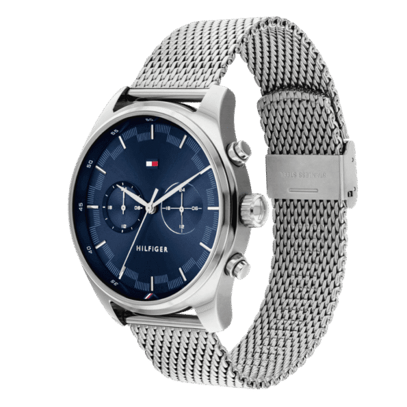 Original Tommy Hilfiger Men's Quartz Watch with Stainless Steel Strap Silver 22 Model 1710420-2