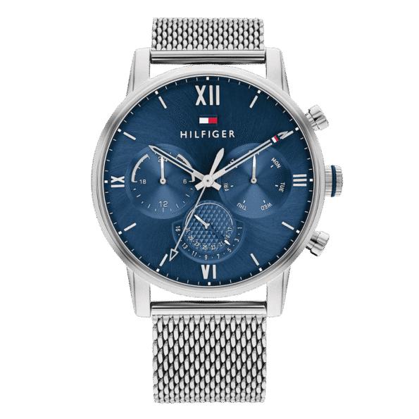 Original Tommy Hilfiger Men's Quartz Watch with Stainless Steel Strap Silver 22 Model 1791881-1