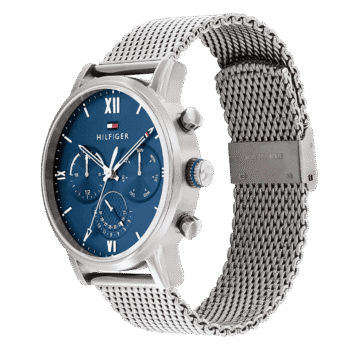 Original Tommy Hilfiger Men's Quartz Watch with Stainless Steel Strap Silver 22 Model 1791881-2