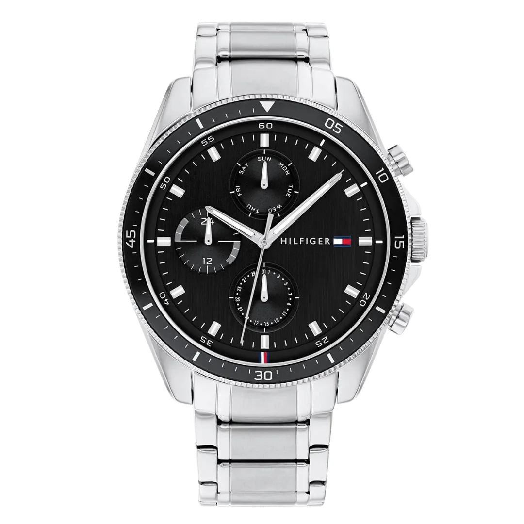 Original Tommy Hilfiger Original Fashion Men's Watch 1791835 Silver 44 mm casual-1