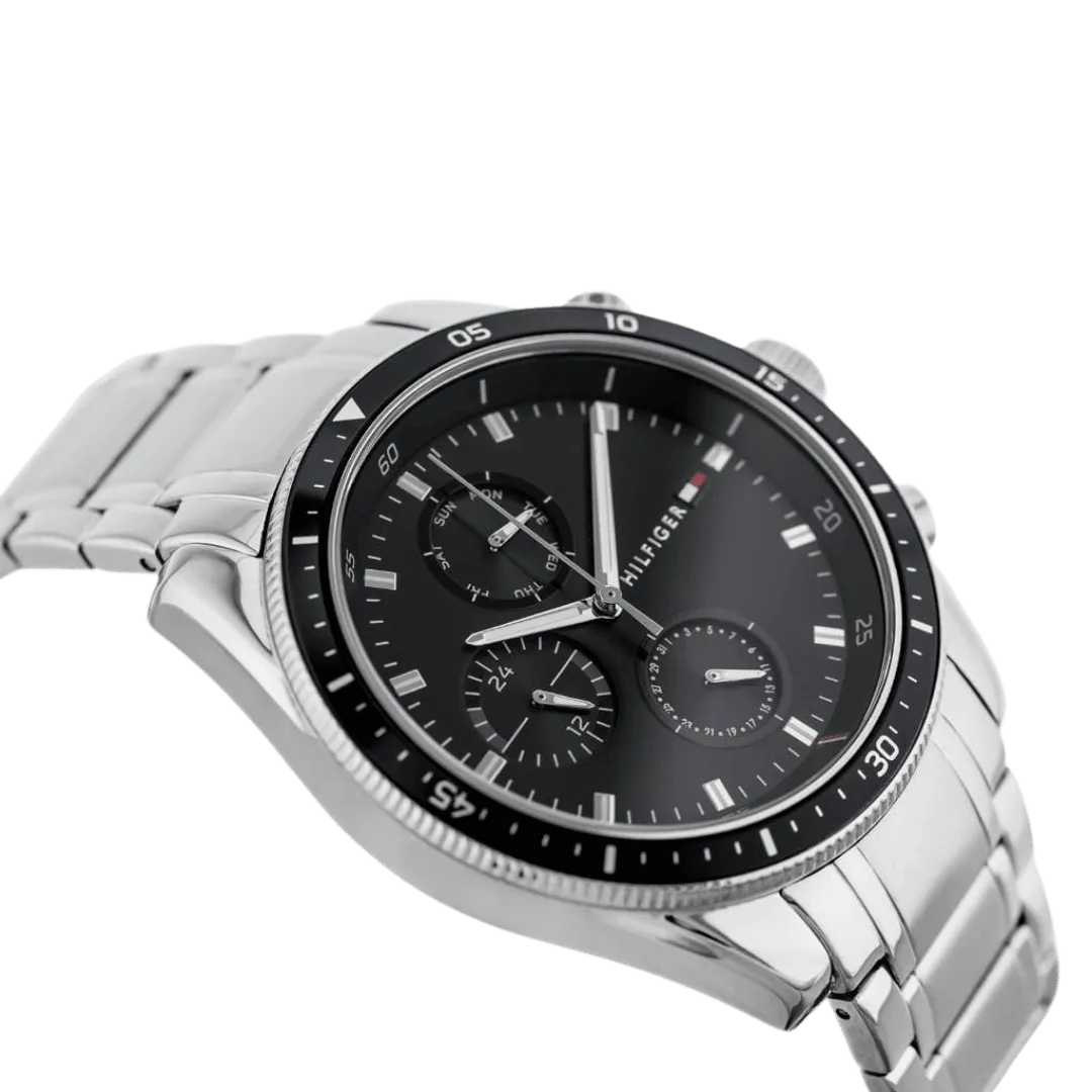 Original Tommy Hilfiger Original Fashion Men's Watch 1791835 Silver 44 mm casual-4