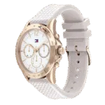 Original Tommy Hilfiger Women’s Analogue Quartz Watch with Silicone Strap 1782199 White strap-38mm-1