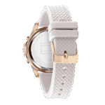 Original Tommy Hilfiger Women’s Analogue Quartz Watch with Silicone Strap 1782199 White strap-38mm-1