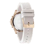 Original Tommy Hilfiger Women’s Analogue Quartz Watch with Silicone Strap 1782199 White strap-38mm-1