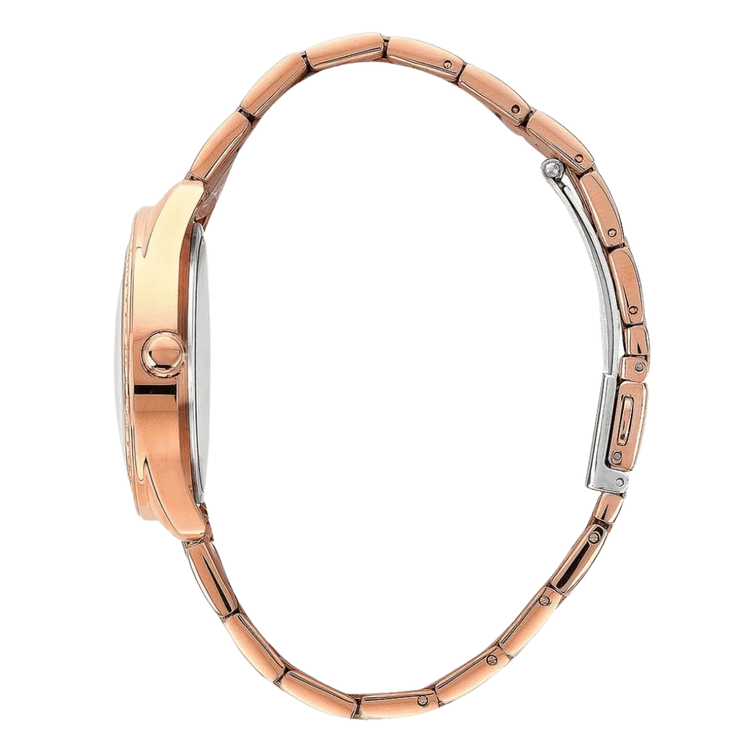 Original-watches Guess Women’s Rose Gold Dial Stainless Steel Band Watch–W0987L3-36mm-2