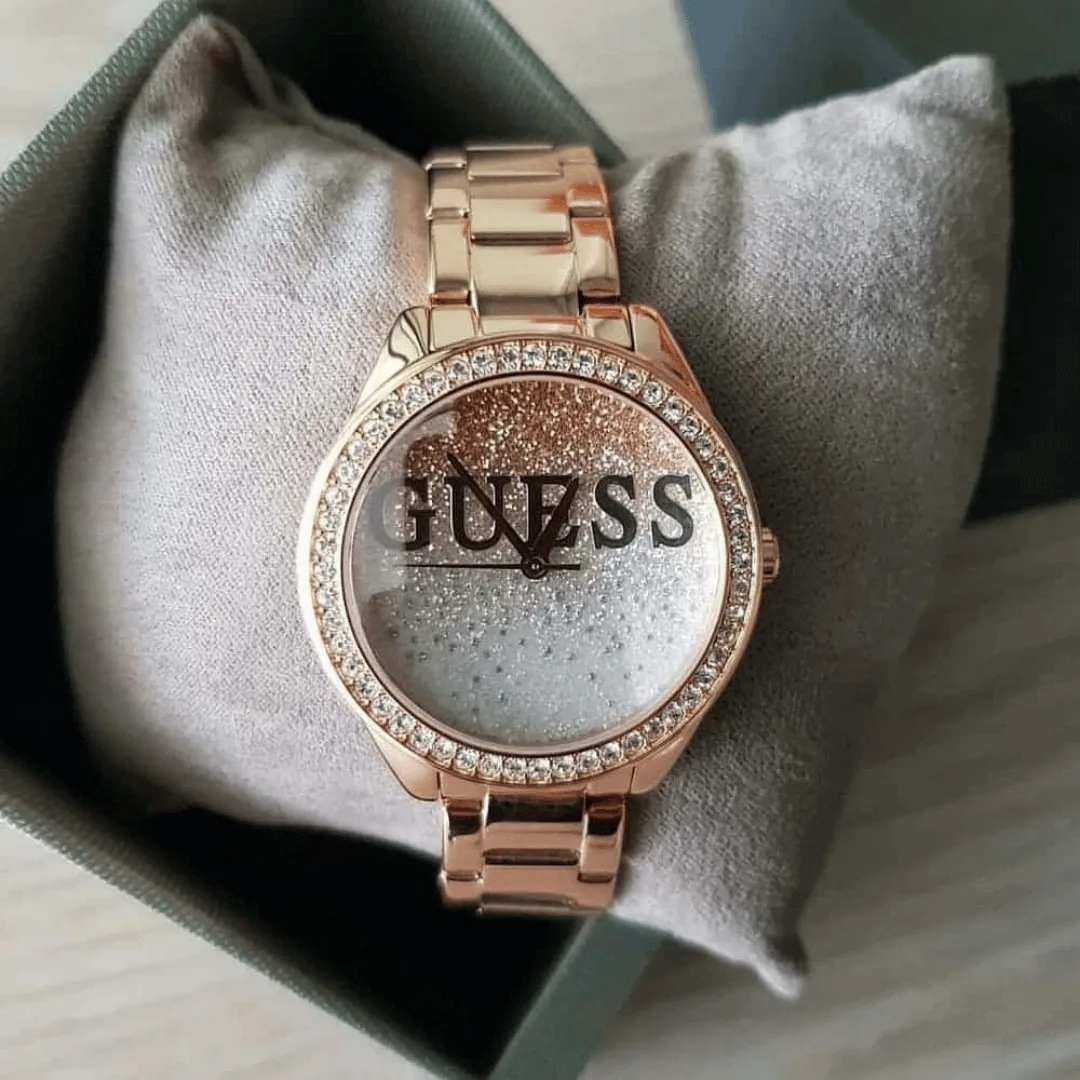 Original-watches Guess Women’s Rose Gold Dial Stainless Steel Band Watch–W0987L3-36mm-4