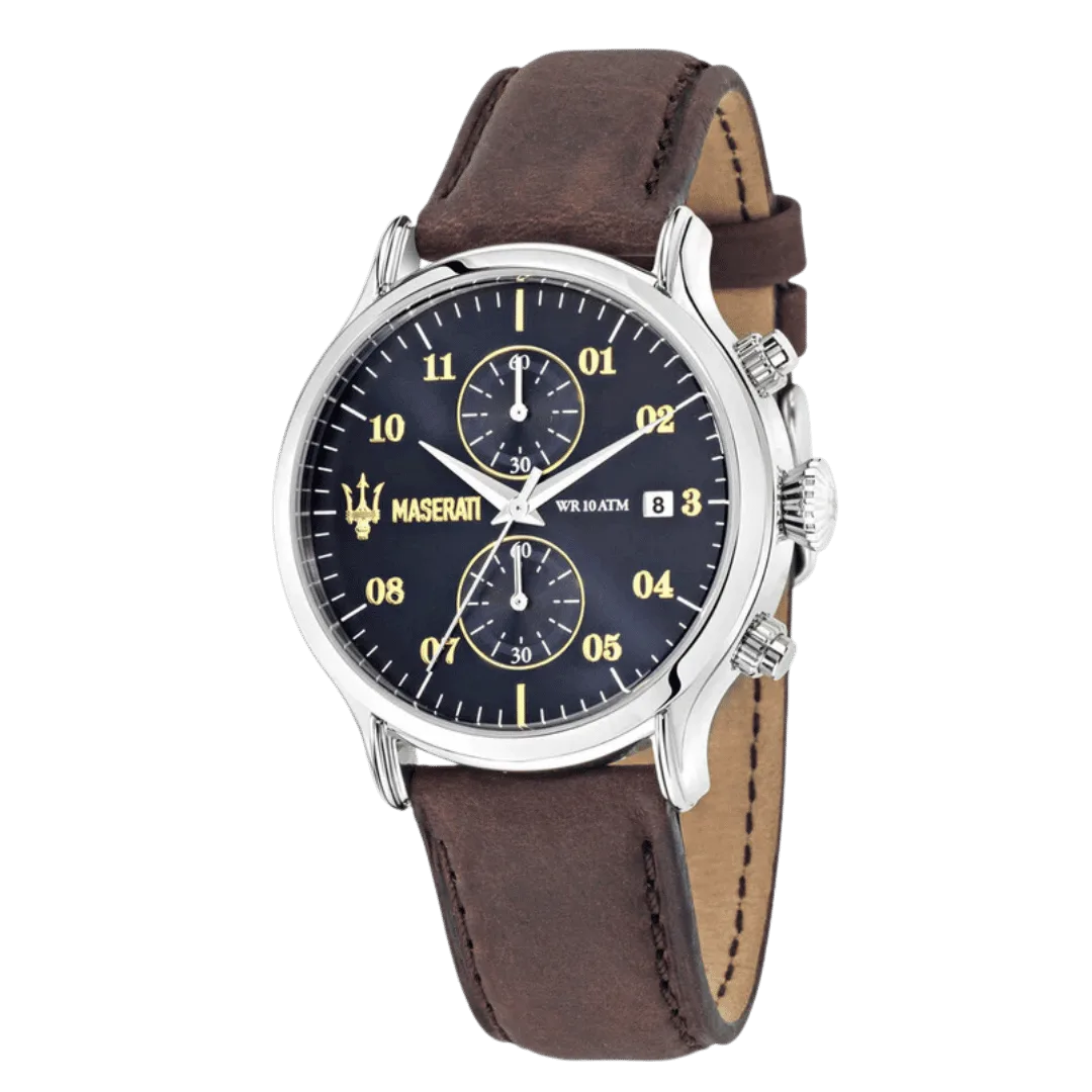 Original Maserati Epoca Men's Leather Watch-R8871618001-42mm-1
