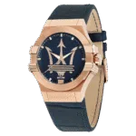 Original Maserati Erkek R8851108027 Potenza Analog Ekran Analog Kuvars Mavi Saat, Mavi, Modern