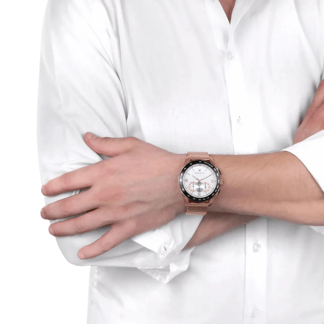 Original Maserati Traguardo R8873612011 Chronograph Tachymeter Quartz Men's Watch-5