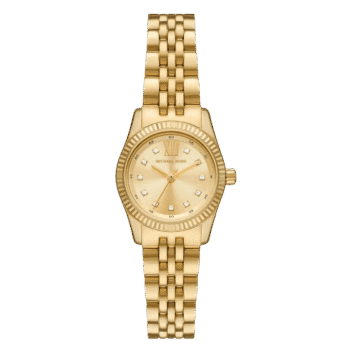 Original Michael Kors Lexington Three-Hand Gold-Tone Stainless Steel Watch - MK4741