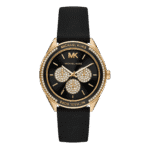Original Michael Kors Quartz Black Silicon Strap Women's Watch MK6944