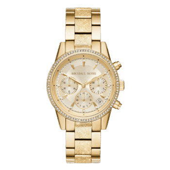 Original Michael Kors Women's Bryant Chronograph Gold-Tone Steel Watch - MK6597