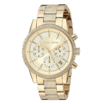 Original Michael Kors Women’s Bryant Chronograph Gold-Tone Steel Watch-MK6597-1