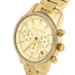 Original Michael Kors Women’s Bryant Chronograph Gold-Tone Steel Watch-MK6597-1
