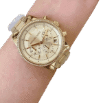 Original Michael Kors Women’s Bryant Chronograph Gold-Tone Steel Watch-MK6597-1