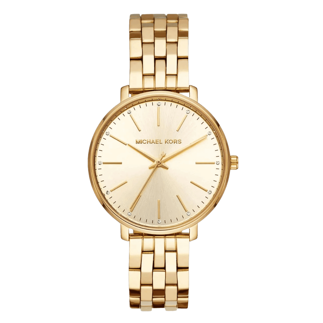Original Michael Kors Women's Pyper Three-Hand Gold-Tone Stainless Steel Watch-38mm-1