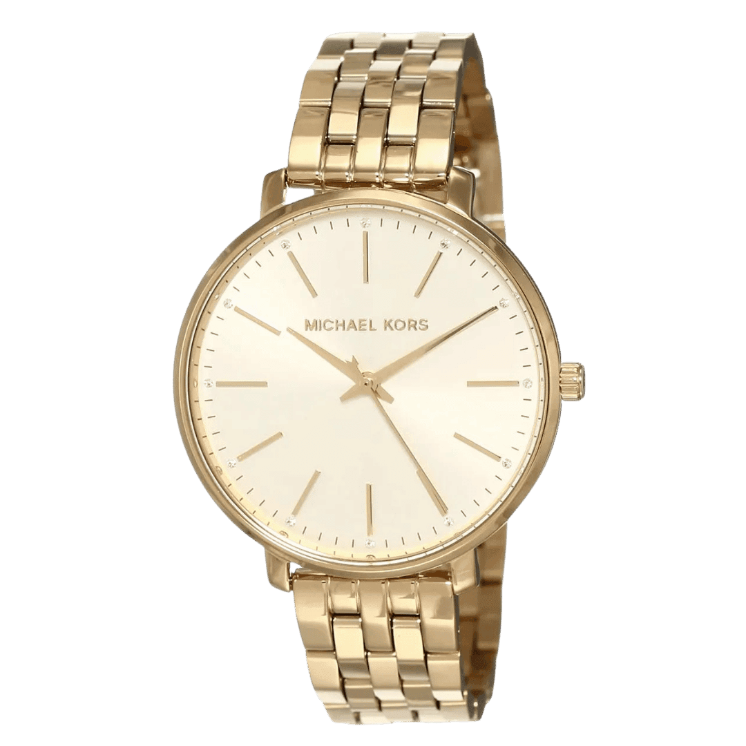 Original Michael Kors Women's Pyper Three-Hand Gold-Tone Stainless Steel Watch-38mm-2