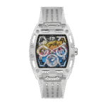 GUESS Mens Clear Multi-function Watch GW0499G3-White strap-1