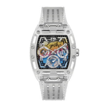 GUESS Mens Clear Multi-function Watch GW0499G3 - White strap