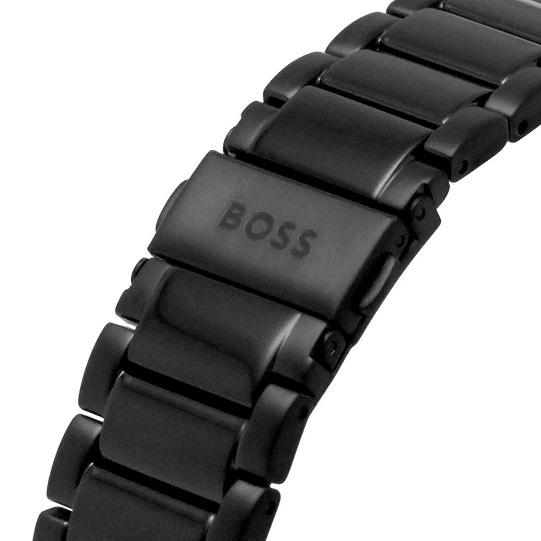 Original BOSS Chronograph Quartz Watch for Men with Black Stainless Steel Bracelet-1514001-4