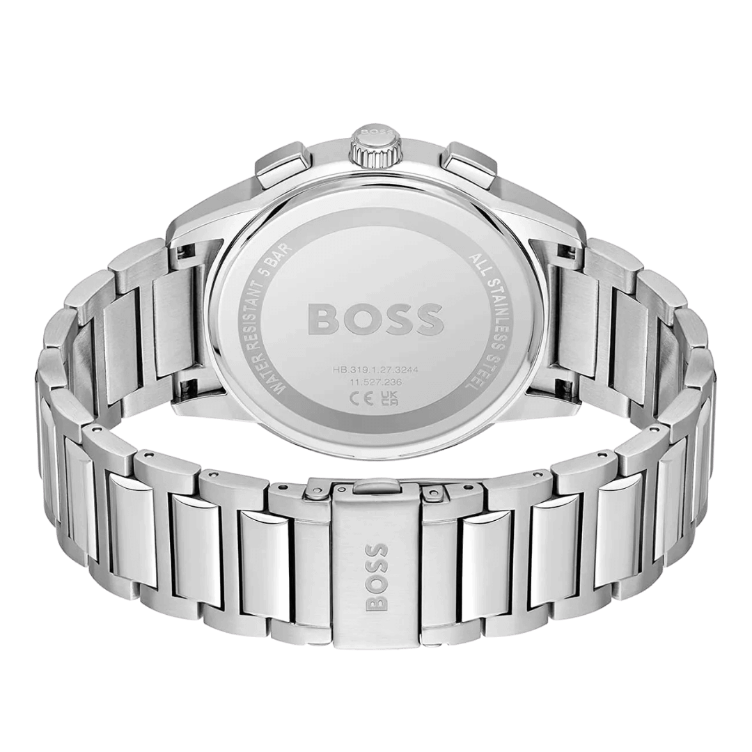 Original BOSS HB Men Analog Quartz Watch with Stainless Steel Strap 1513927-3