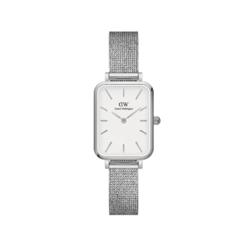 Original DANIEL WELLINGTON Ladies Watch Quadro Pressed Sterling Silver DW00100438 20x26mm