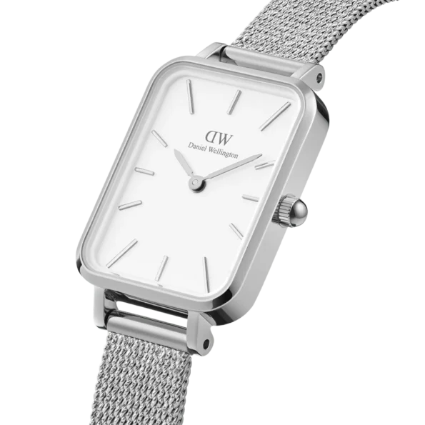 Original DANIEL WELLINGTON Ladies Watch Quadro Pressed Sterling Silver ...