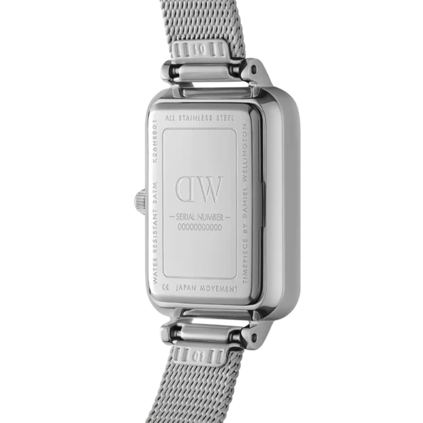 Original DANIEL WELLINGTON Ladies Watch Quadro Pressed Sterling Silver ...