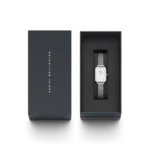 Original DANIEL WELLINGTON Ladies Watch Quadro Pressed Sterling Silver DW00100438 -1