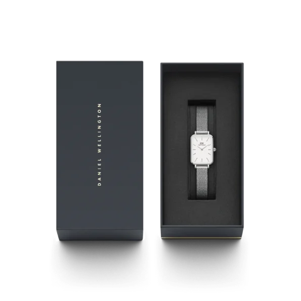 Original DANIEL WELLINGTON Ladies Watch Quadro Pressed Sterling Silver ...