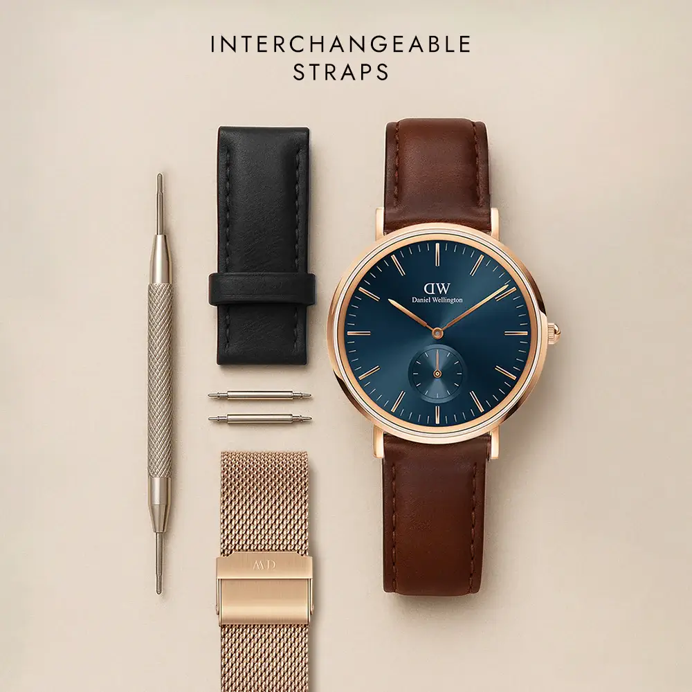 Original DANIEL WELLINGTON Watch DW00100708 Classic Multi-Eye St Mawes Arctic Rose Gold -5 Original DANIEL WELLINGTON Watch DW00100708 Classic Multi-Eye St Mawes Arctic Rose Gold -5