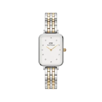 Original DANIEL WELLINGTON Watch Quadro Lumine 5-link two-tone DW00100625 20x26mm