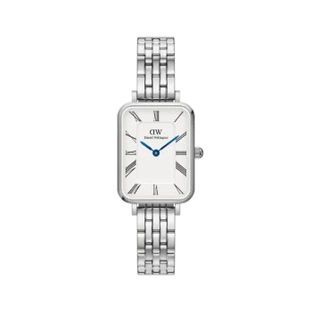 Original DANIEL WELLINGTON Watch Quadro Roman Numerals 5-Link Silver DW00100691 -1