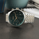 Original HUGO BOSS Stainless Steel Analog Green Dial Men Watch-1514081-1