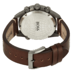 Original Hugo Boss Mens Quartz Watch Chronograph Display and Leather Strap 1513773 Brown Strap-1