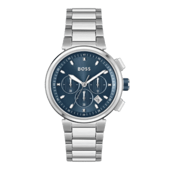 Original Hugo Boss Stainless Steel Blue Dial Chronograph Men's Watch - 1513999