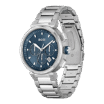 Original Hugo Boss Stainless Steel Blue Dial Chronograph Men Watch-1513999-1