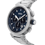 Original Hugo Boss Stainless Steel Blue Dial Chronograph Men Watch-1513999-1