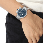 Original Hugo Boss Stainless Steel Blue Dial Chronograph Men Watch-1513999-1