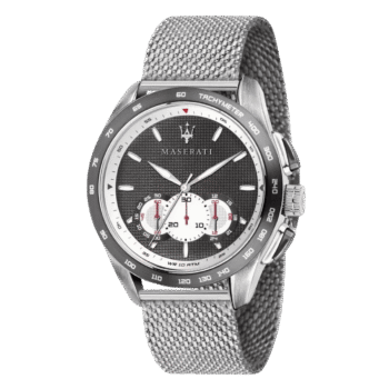 Original Maserati Men's TRAGUARDO Stainless Steel Quartz Stainless-Steel Strap, Silver, 22 Casual Watch (Model: R8873612008)