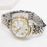 Michael Kors Women’s Silver Dial Stainless Steel Band Watch 2 tone – MK5955-1