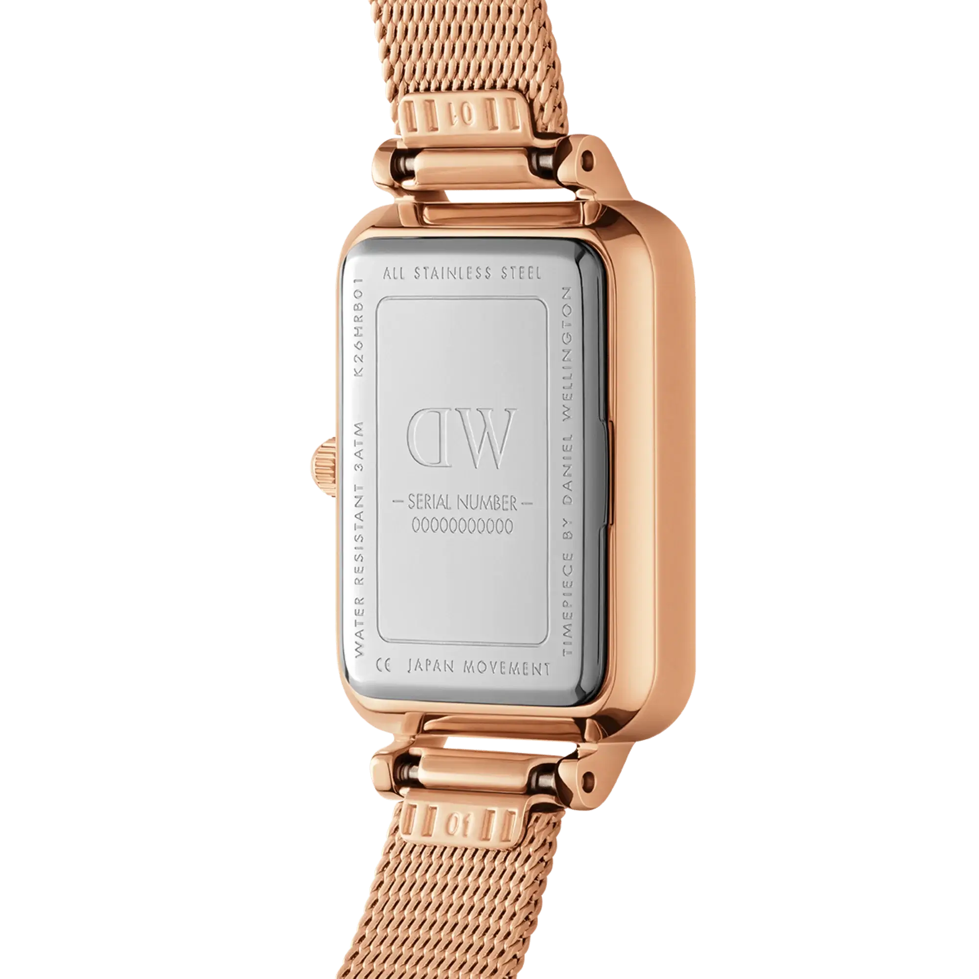 Original DANIEL WELLINGTON QUADRO PRESSED UNITONE Women Watch DW00100484 -3