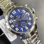 Original Tommy Hilfiger Silver Stainless Blue dial Watch for Men’s 1791053 – 46mm-1